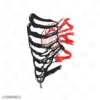 Human Skeleton Embroidery Sweatshirt