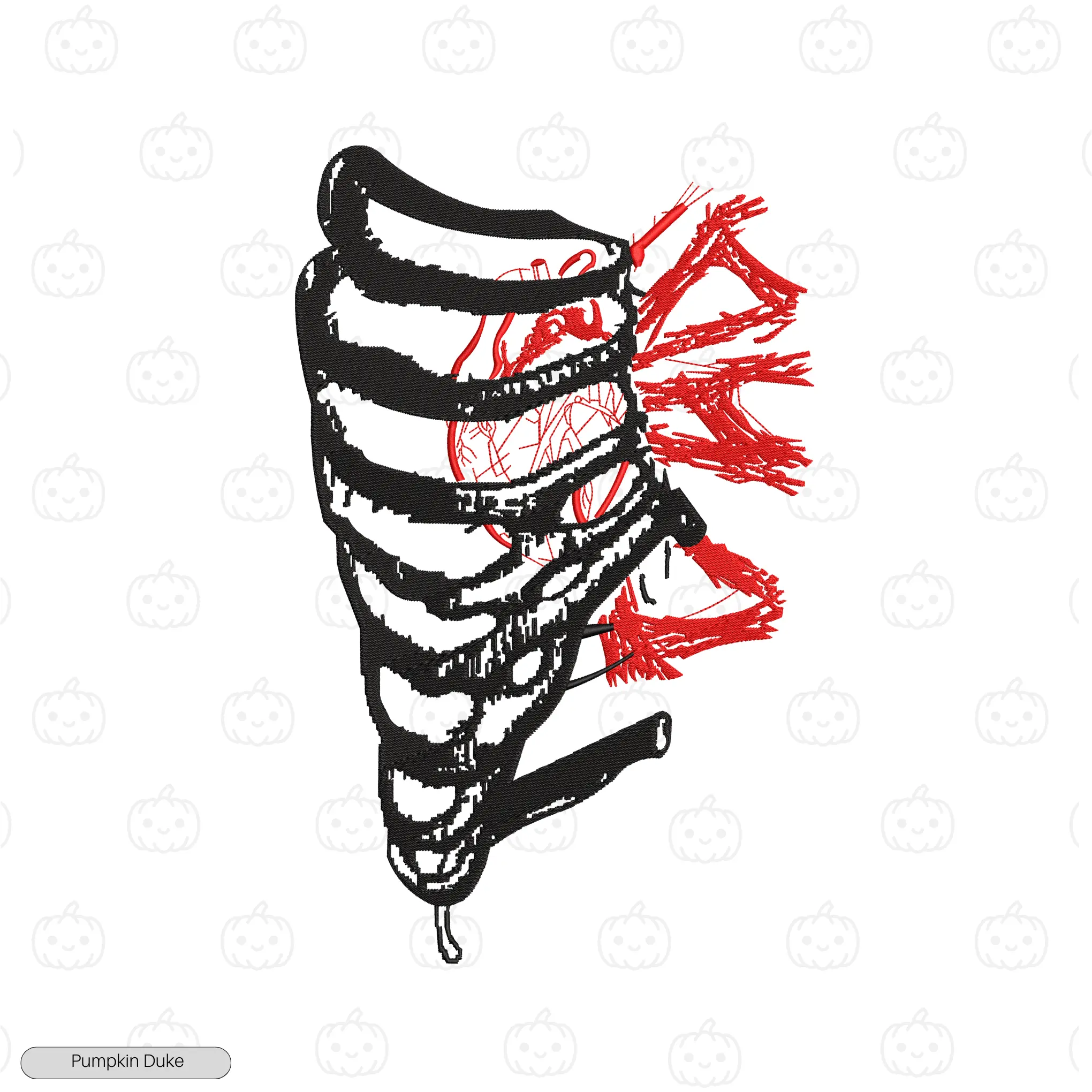 Human Skeleton Embroidery Sweatshirt
