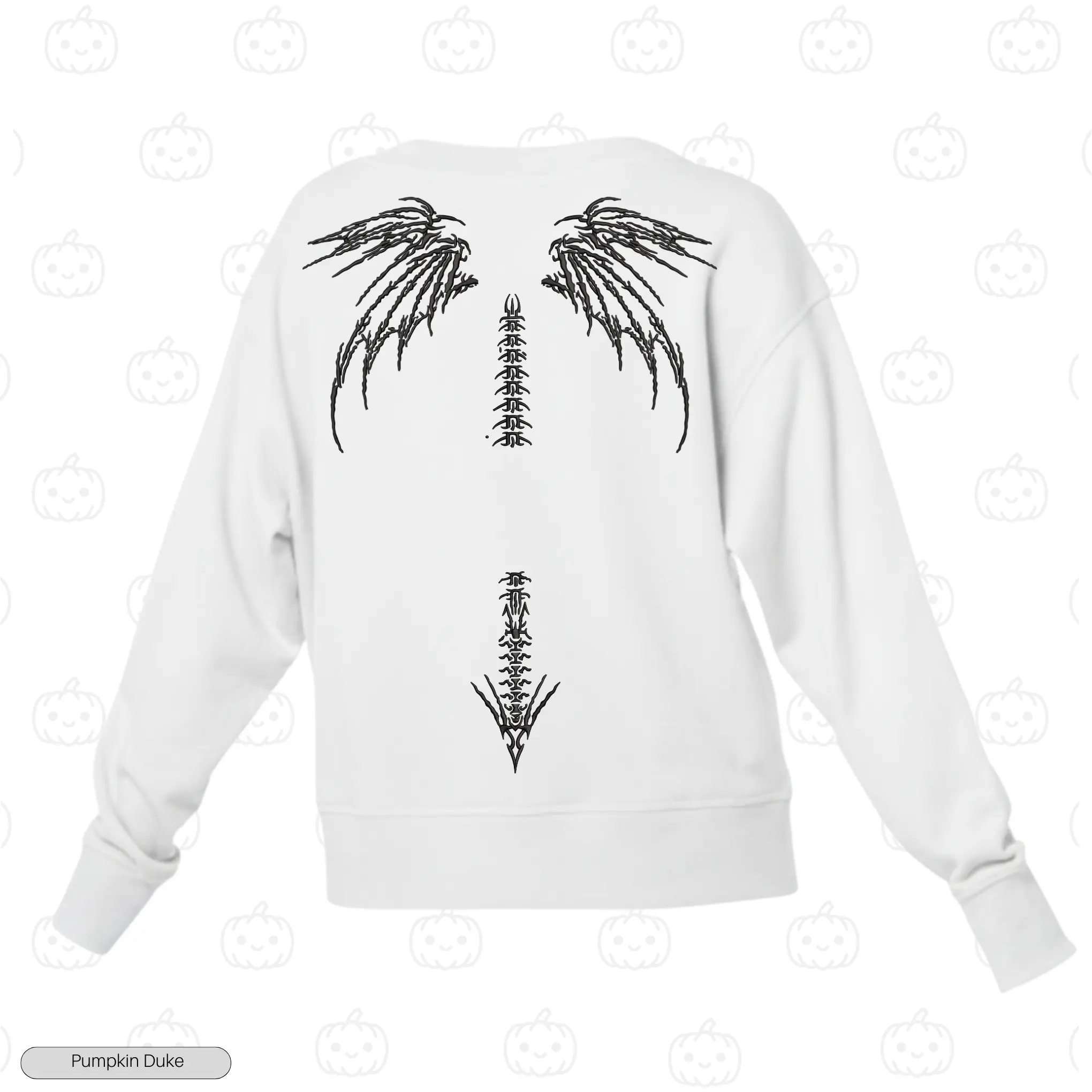 Human Skeleton Embroidery Sweatshirt