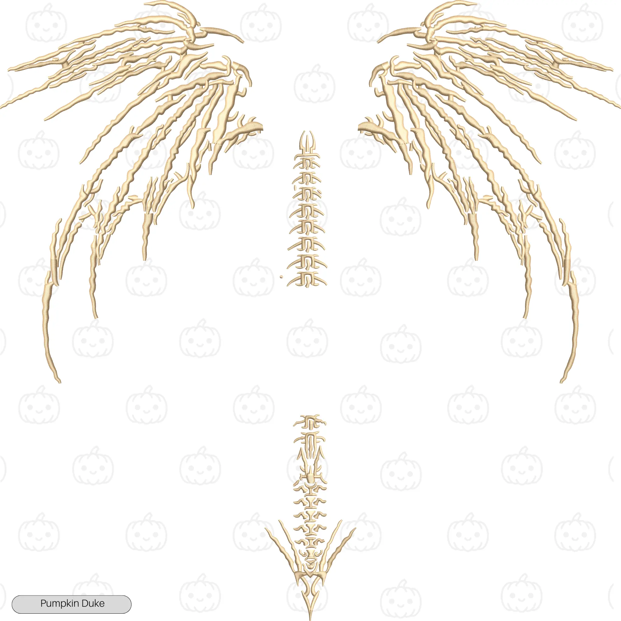 Human Skeleton Embroidery Sweatshirt