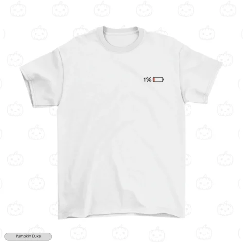 Low Battery Embroidery T-Shirt