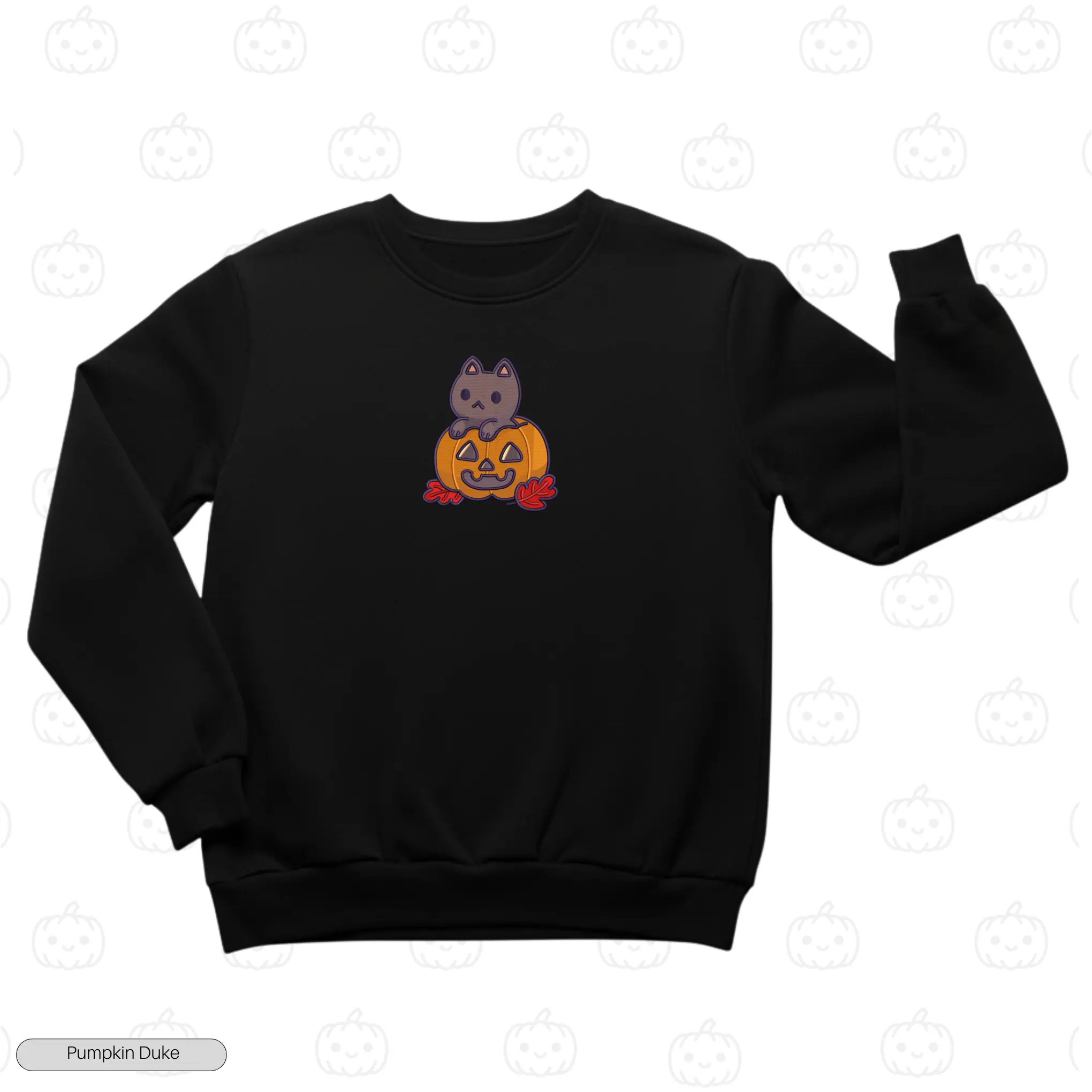 Meowtumn Embroidery Sweatshirt