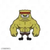 Muscular Spongebob V1 Embroidery T-Shirt