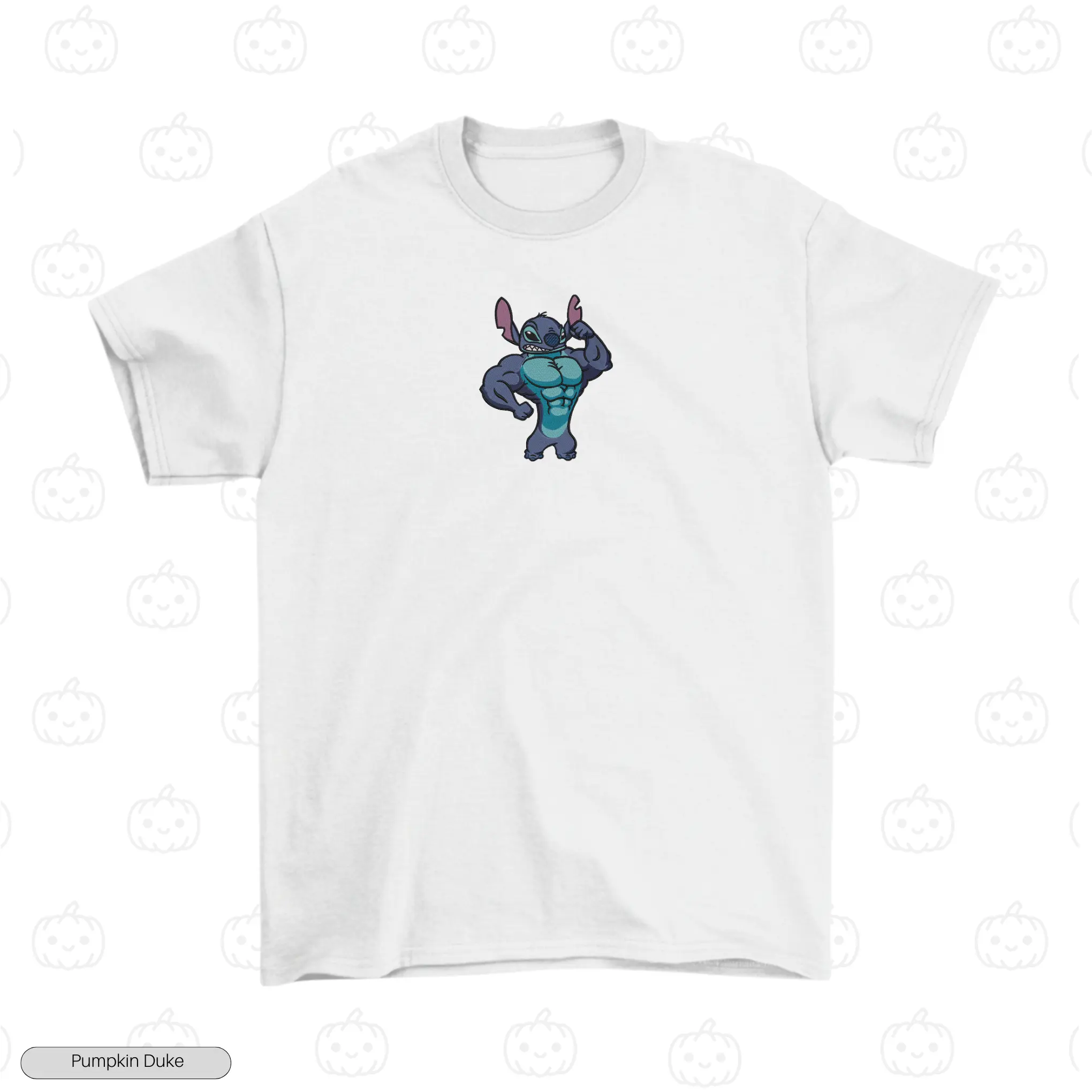 Muscular Stitch Embroidery T-Shirt