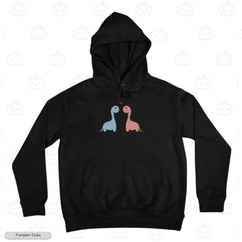 Prehistoric Love Embroidery Hoodie