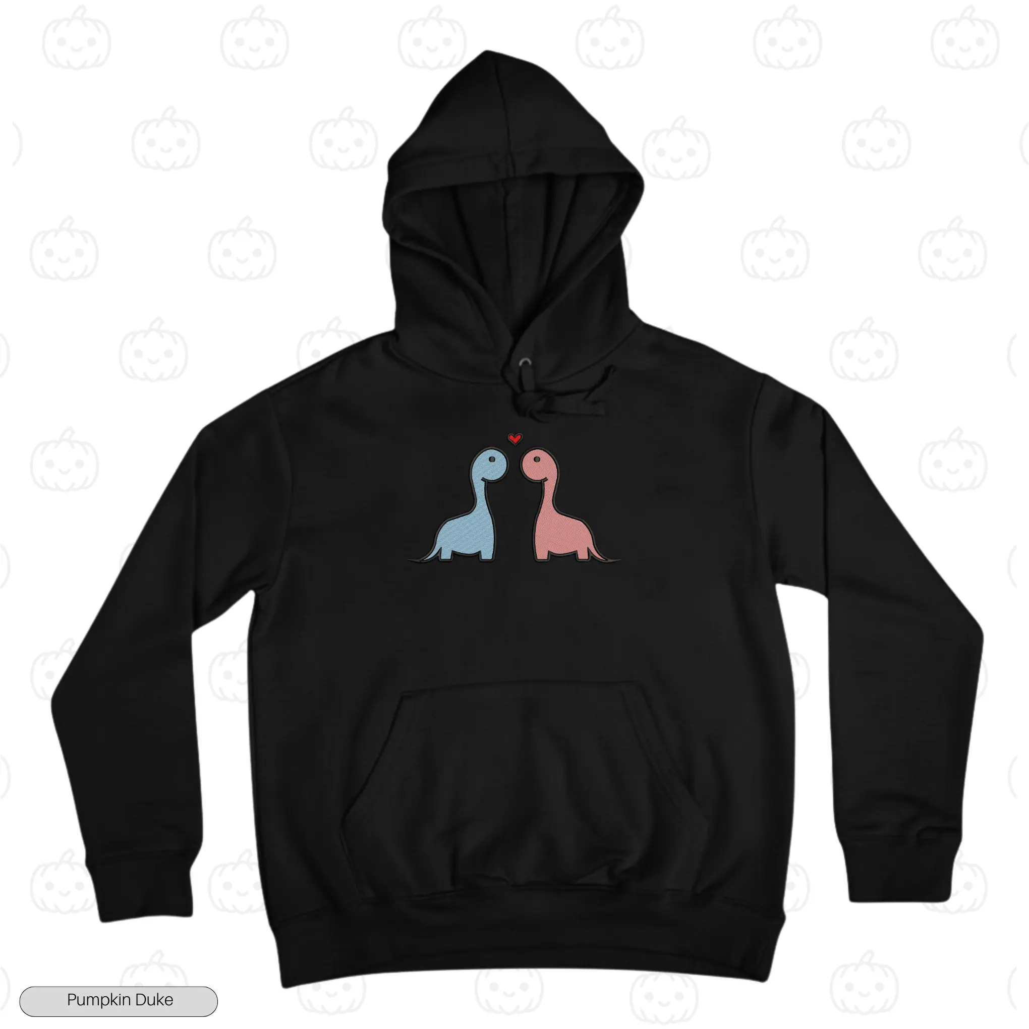 Prehistoric Love Embroidery Hoodie