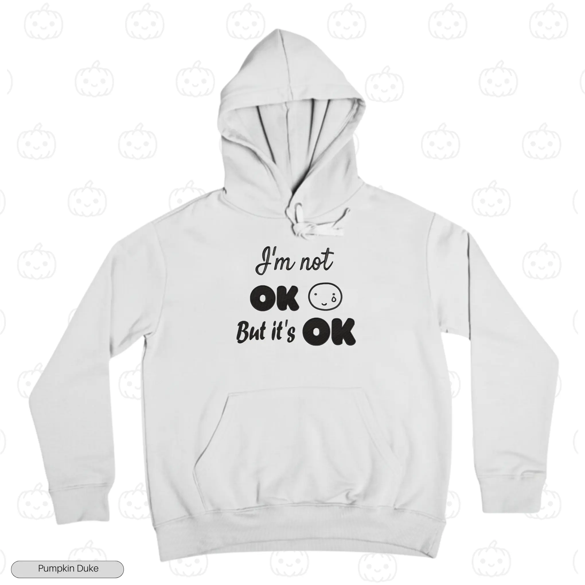 Tearful Smile Embroidery Hoodie
