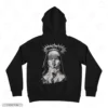 Blind Folded Nun Embroidery Hoodie