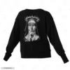 Blind Folded Nun Embroidery Sweatshirt