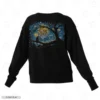 Cat Van Gogh Art Embroidery Sweatshirt