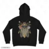 Cicada Floral Embroidery Hoodie