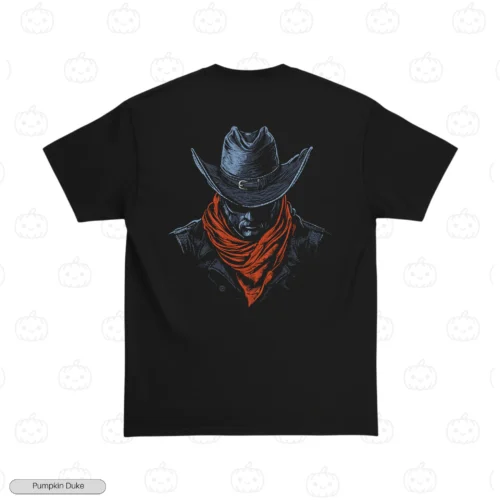 Cowboy Black Back Embroidery T-Shirt Cowboy Embroidery T-Shirt