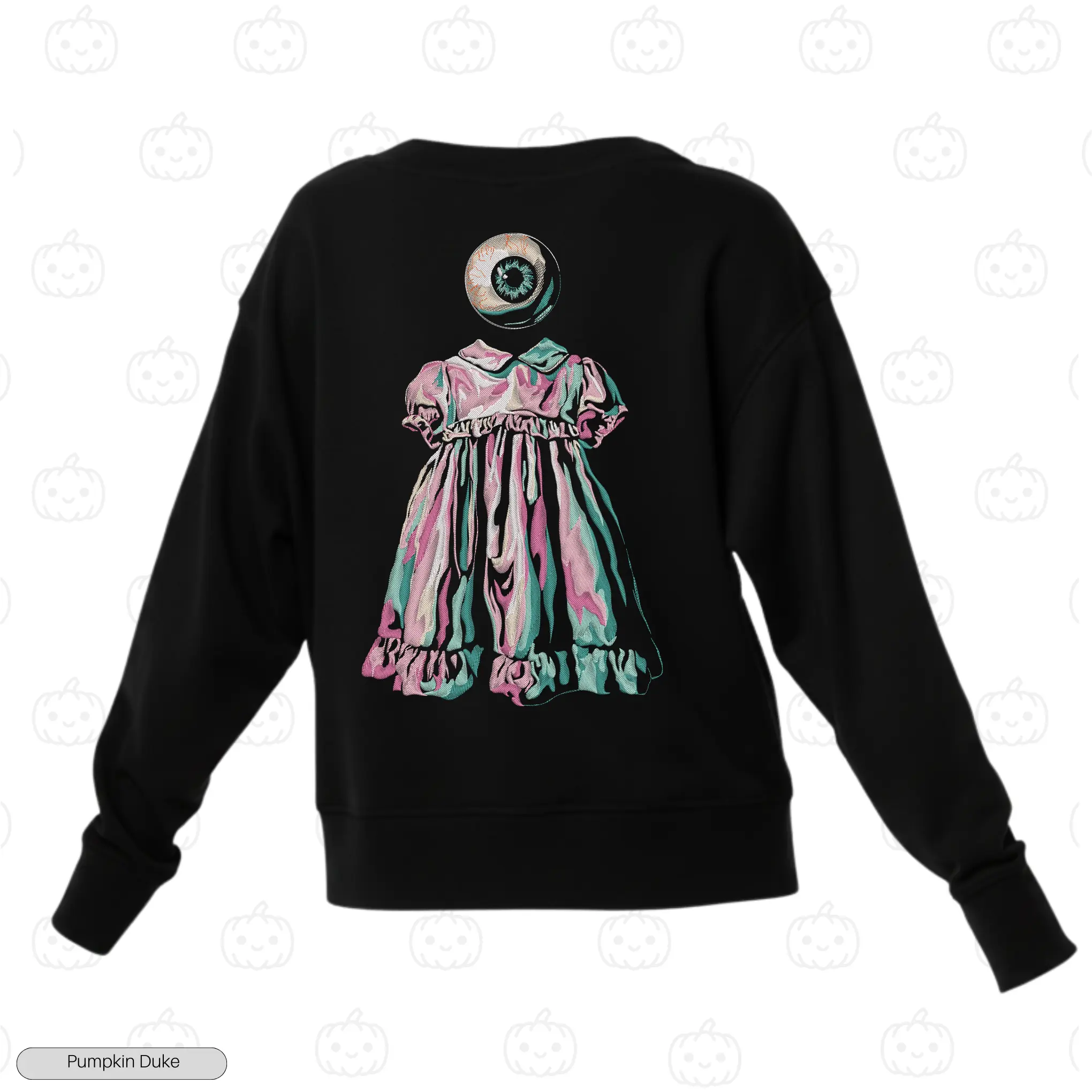 Creepy Doll Embroidery Sweatshirt
