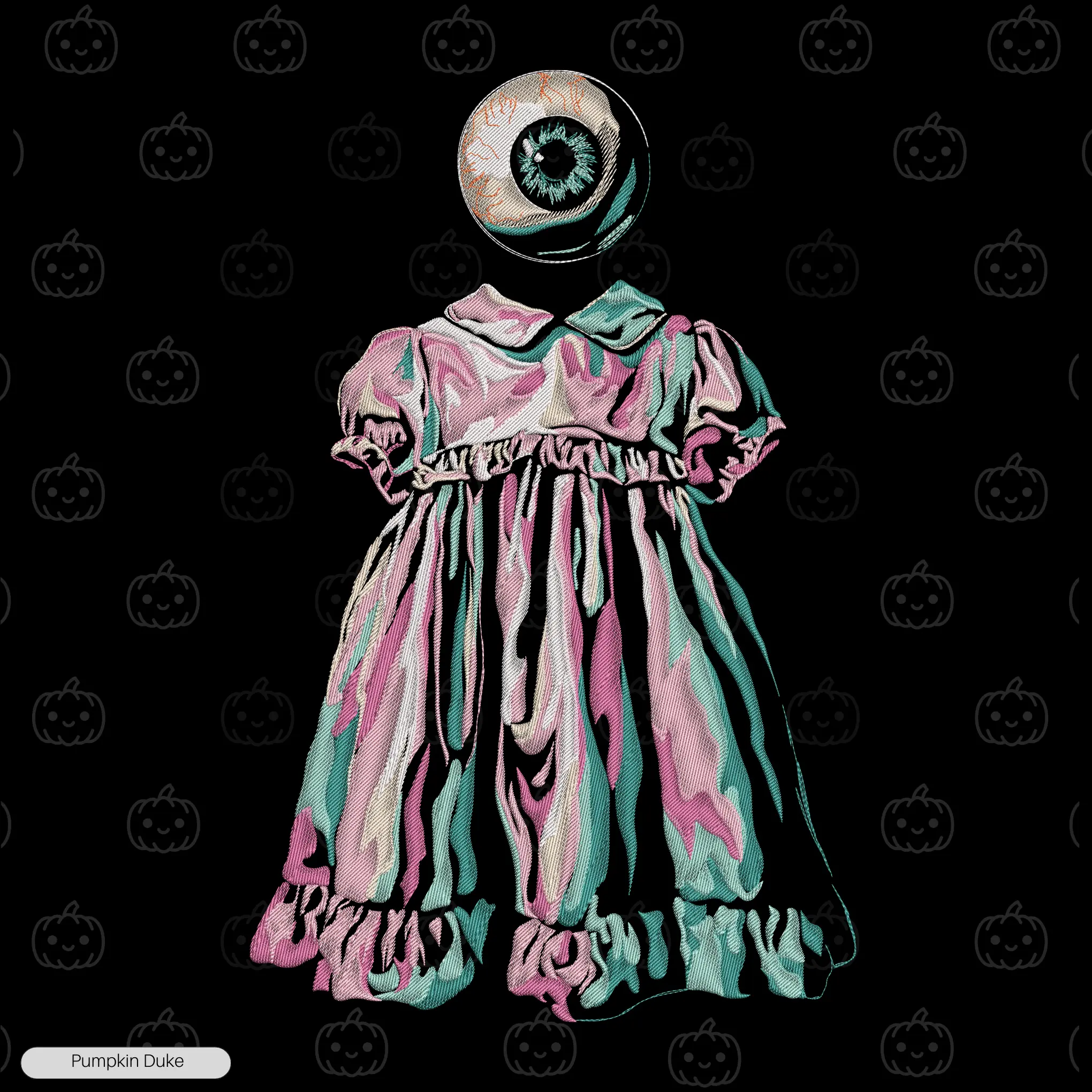 Creepy Doll Embroidery Sweatshirt