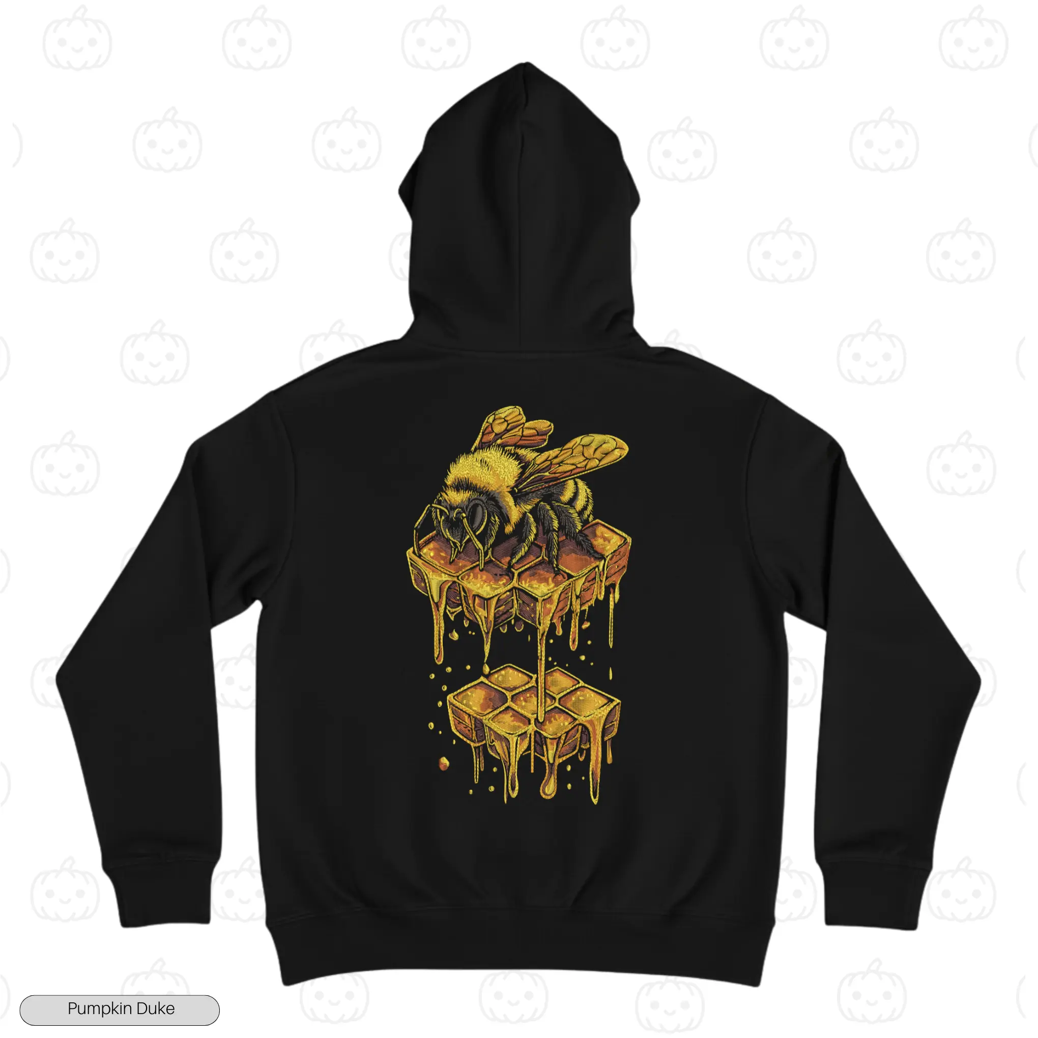 Dripping Honey Bee Embroidery Hoodie