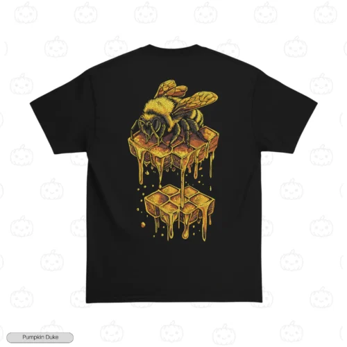 Dripping Honey Bee Embroidery T-shirt