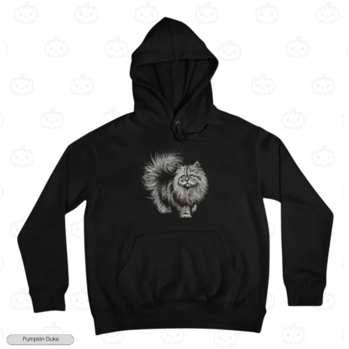 Fluffy Persian Cat Embroidery Hoodie