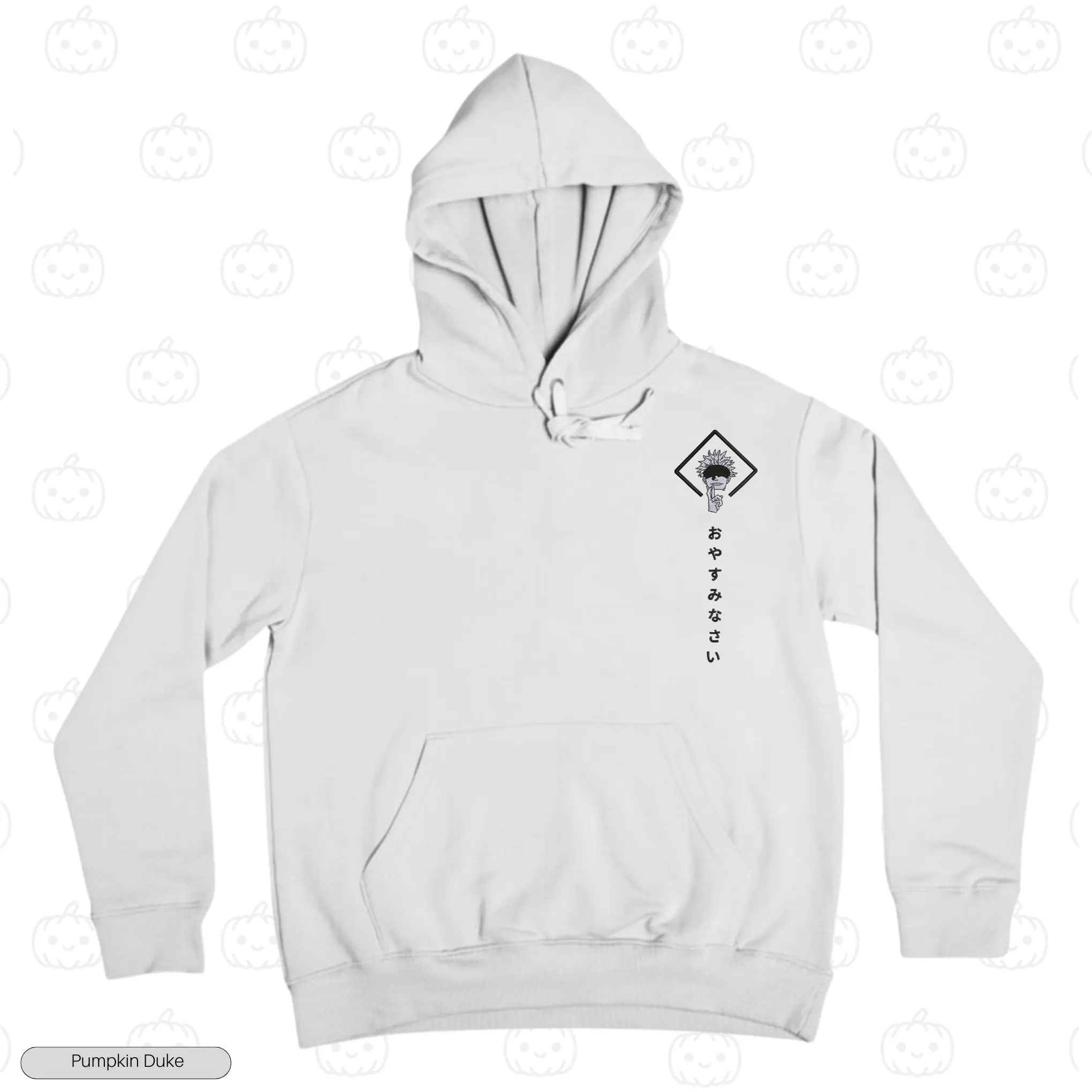 Gojo You're Weak White Logo Embroidery Hoodie The Honored One Embroidery Hoodie