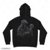 Grim Reaper With Skull Embroidery Hoodie