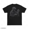Grim Reaper With Skull Embroidery T-Shirt