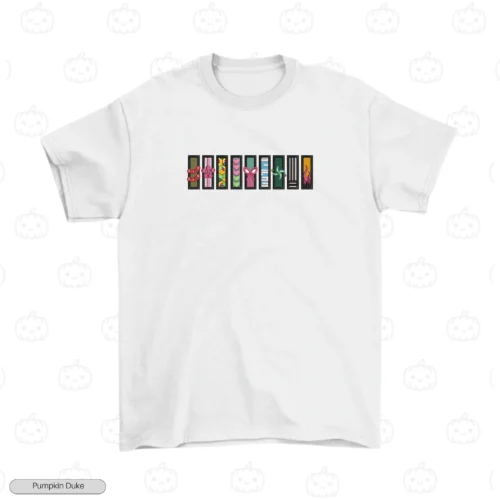 Hashira Emblems White Front Embroidery T-Shirt Hashira Emblems Embroidery T-Shirt