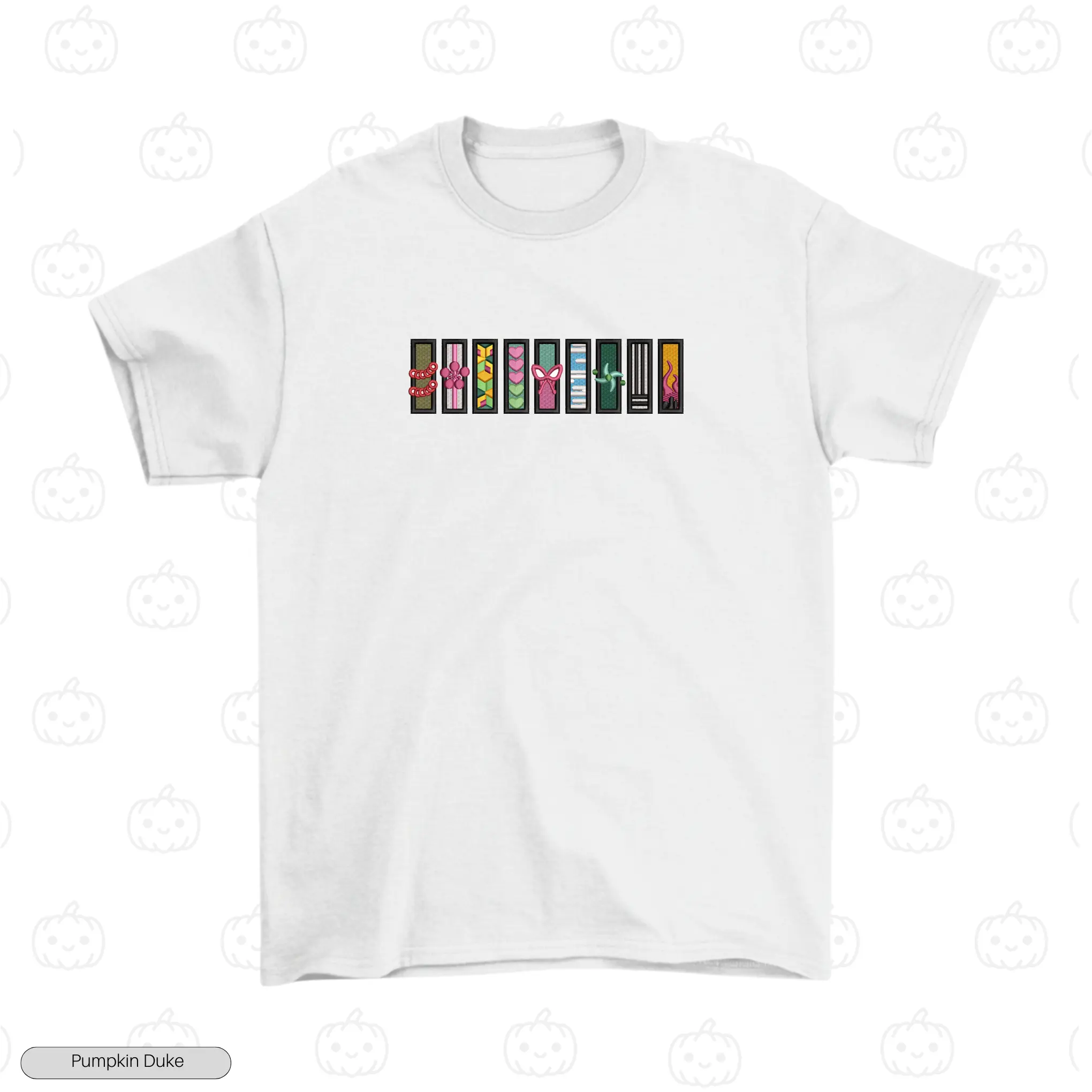 Hashira Emblems Embroidery T-Shirt