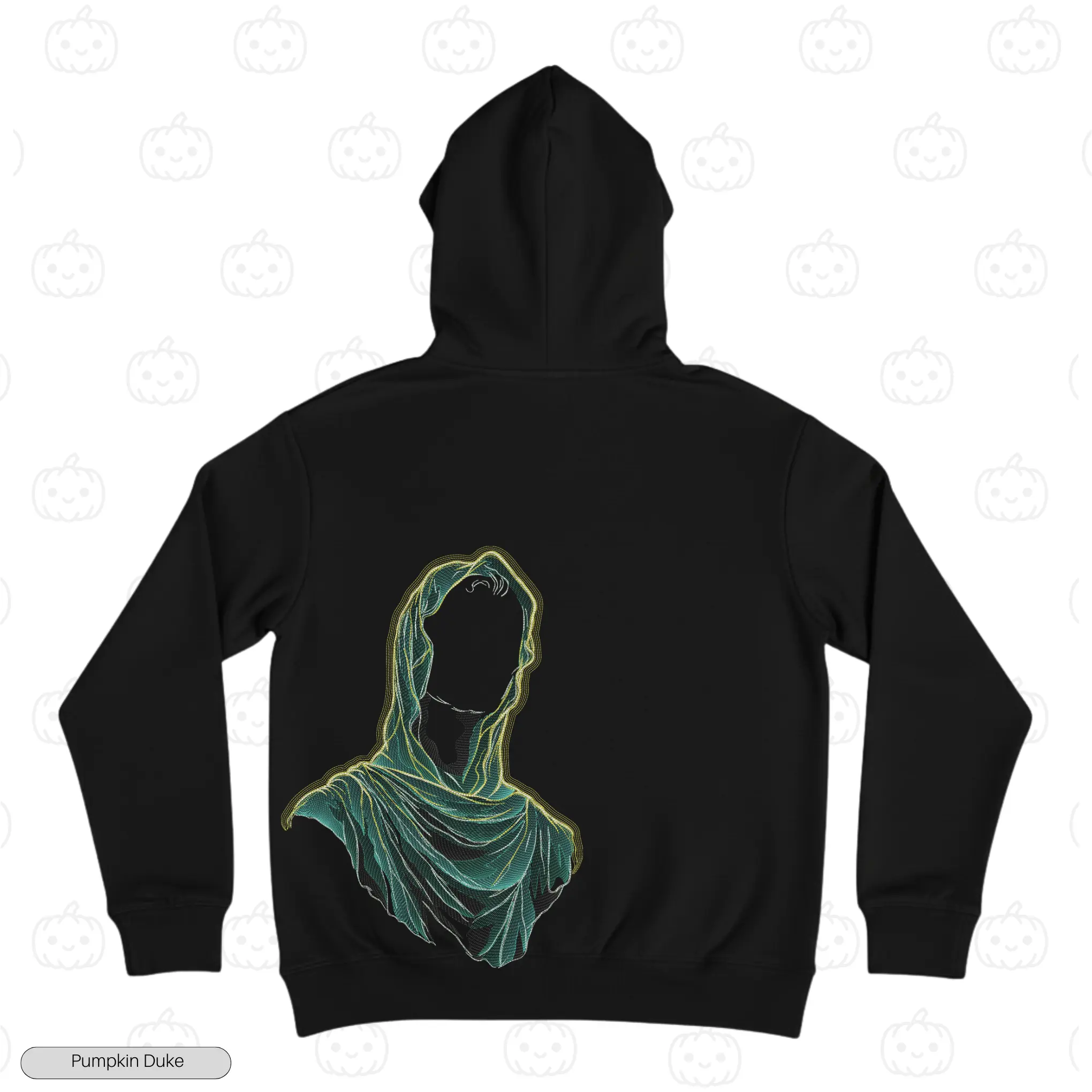 Hooded Faceless Embroidery Hoodie