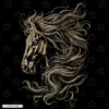 Horse Artistic Embroidery T-Shirt