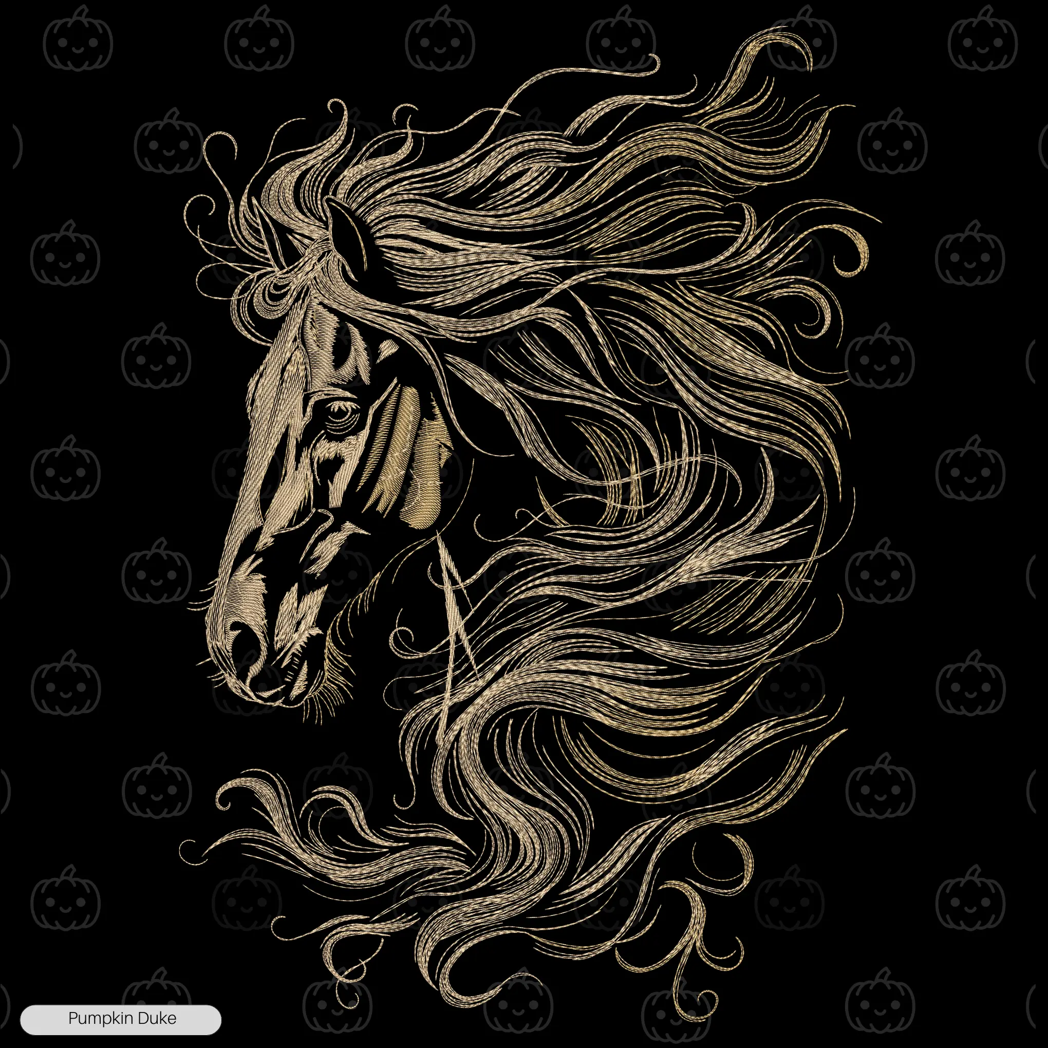 Horse Artistic Embroidery T-Shirt
