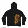 Horse Realistic Art Black Back Bottom Embroidery Hoodie Horse Realistic Art Embroidery Hoodie