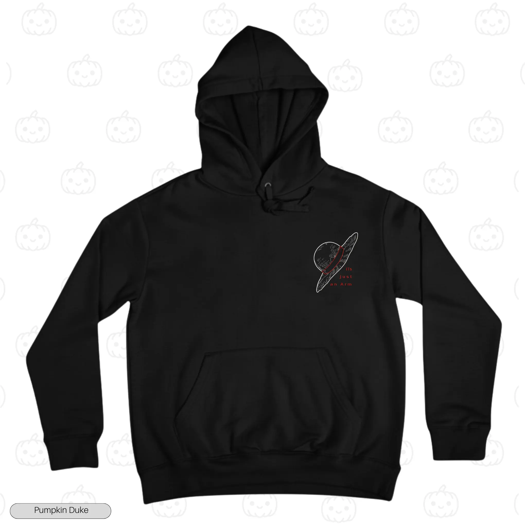 It's Just An Arm Black Logo Embroidery Hoodie Shanks War Is Over Embroidery Hoodie