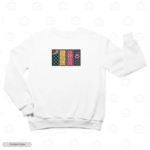 Kamaboko Squad Emblems White Front Embroidery Sweatshirt Kamaboko Squad Emblems Embroidery Sweatshirt