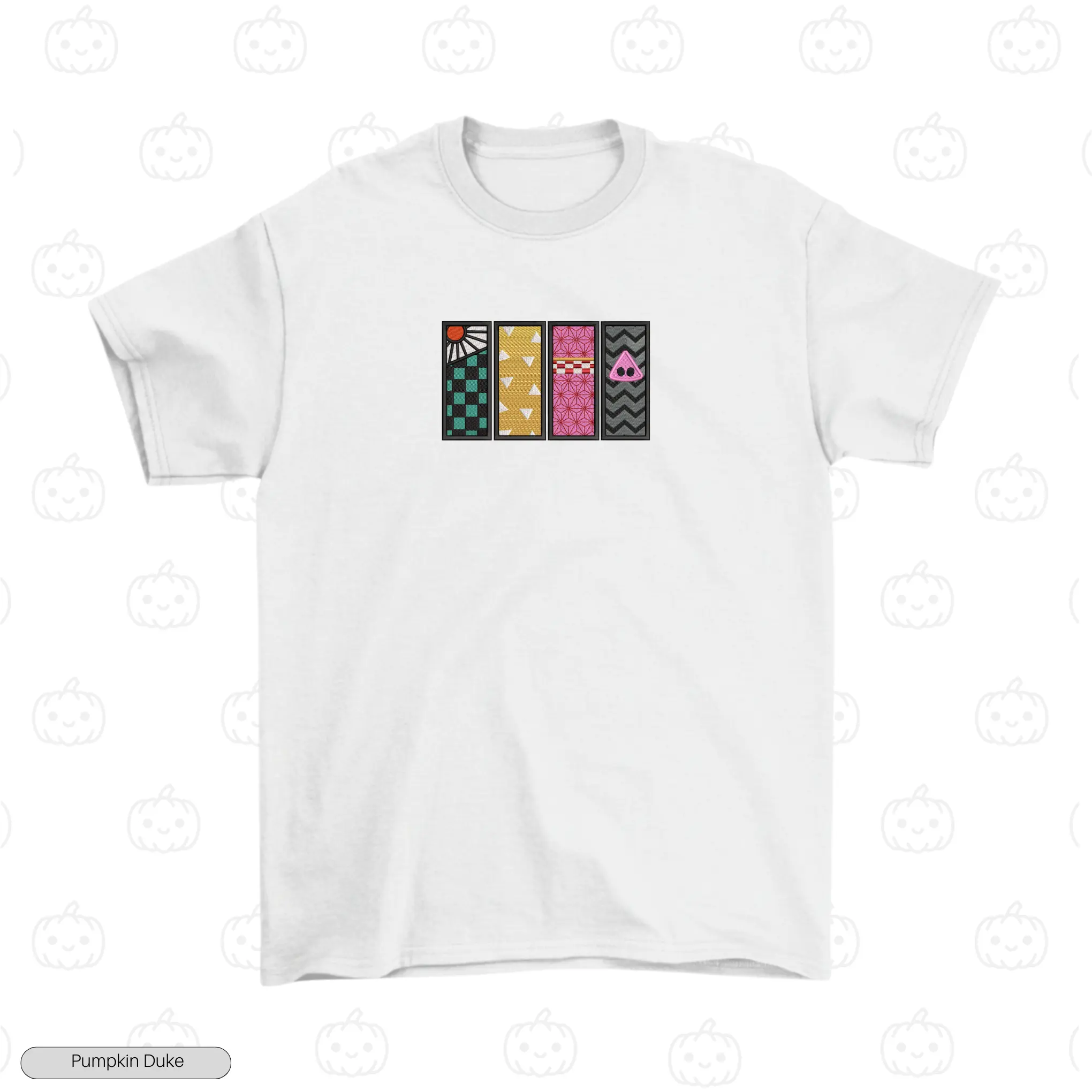 Kamaboko Squad Emblems White Front Embroidery T-Shirt Kamaboko Squad Emblems Embroidery T-Shirt