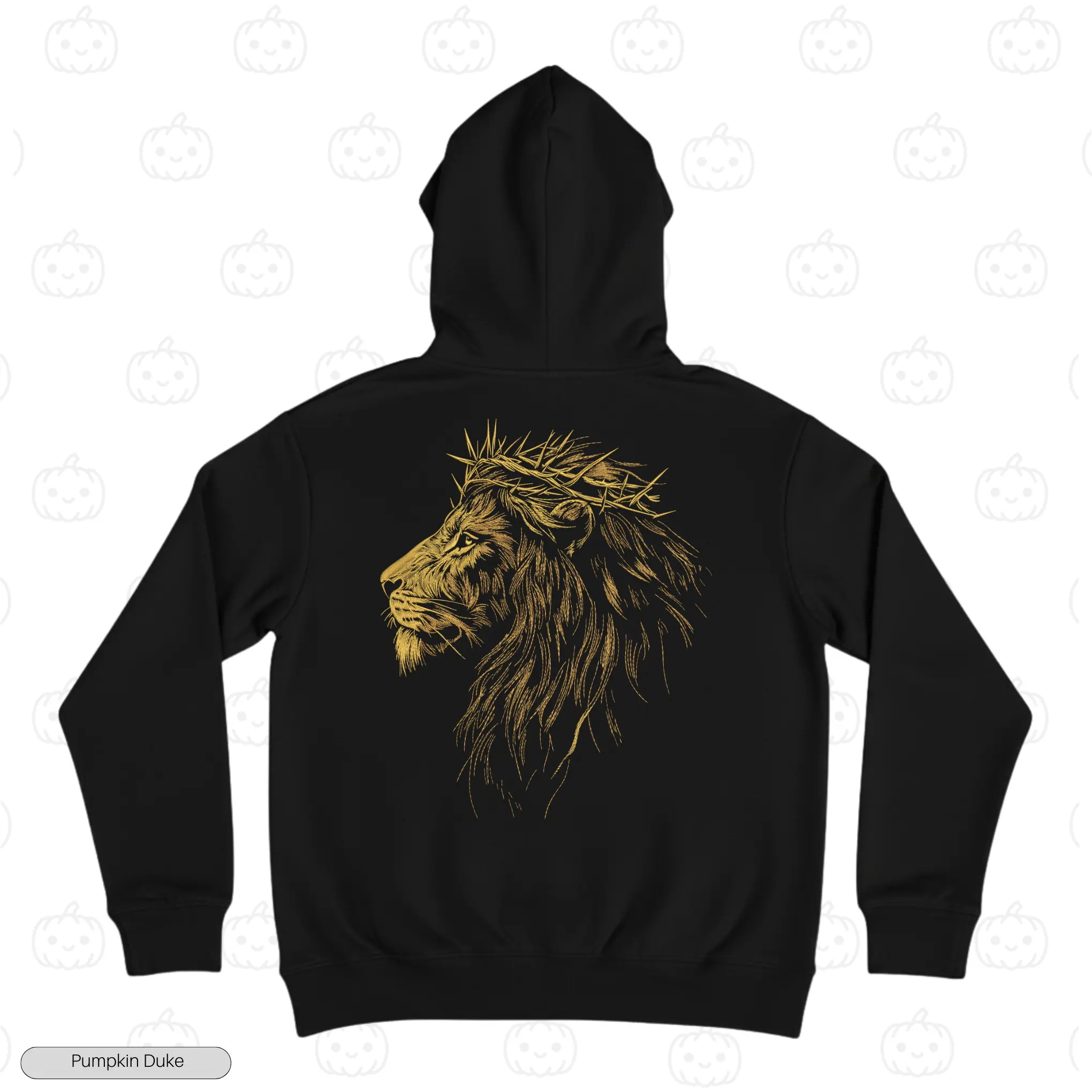 Lion Crown Embroidery Hoodie