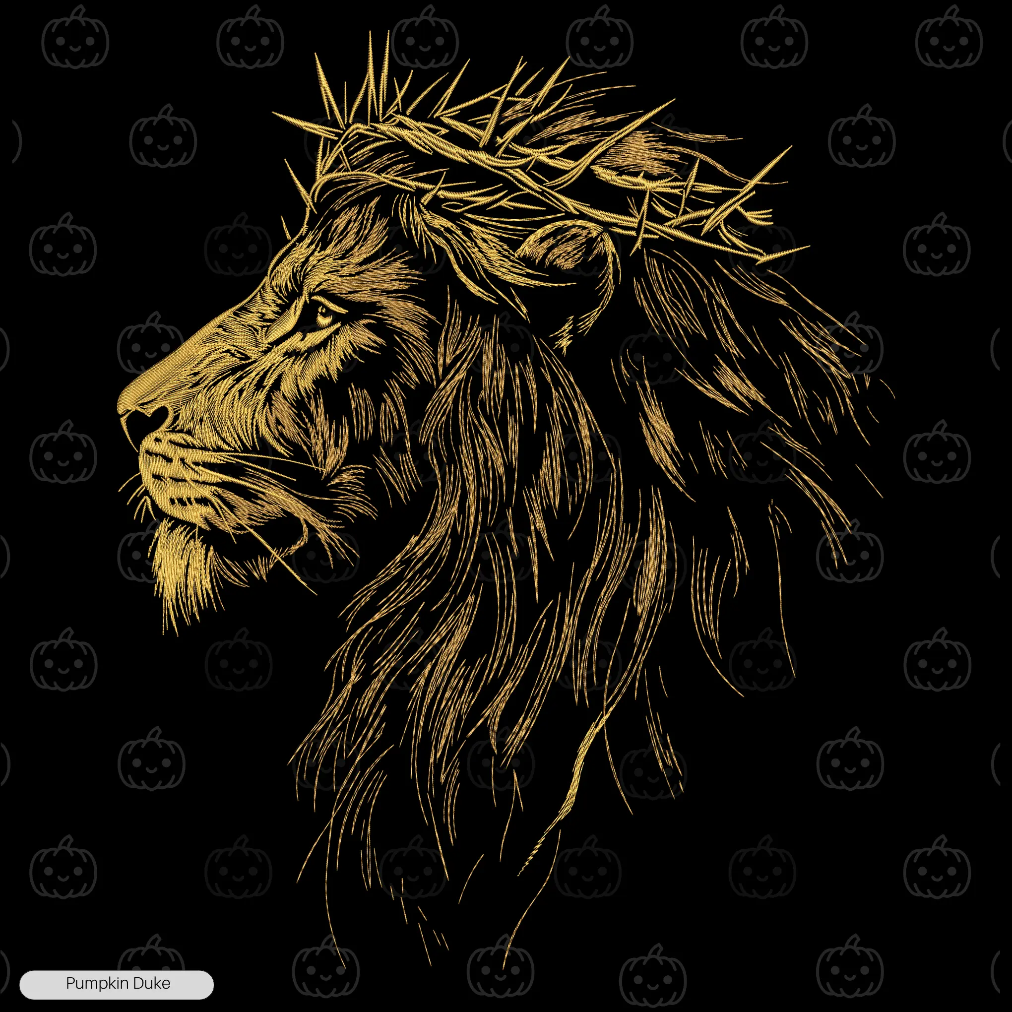 Lion Crown Embroidery Sweatshirt