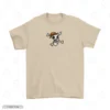 Luffy Funny Logo Beige Front Embroidery T-Shirt Luffy Funny Logo Embroidery T-Shirt