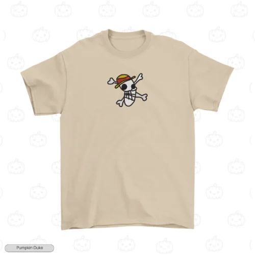 Luffy Funny Logo Embroidery T-Shirt