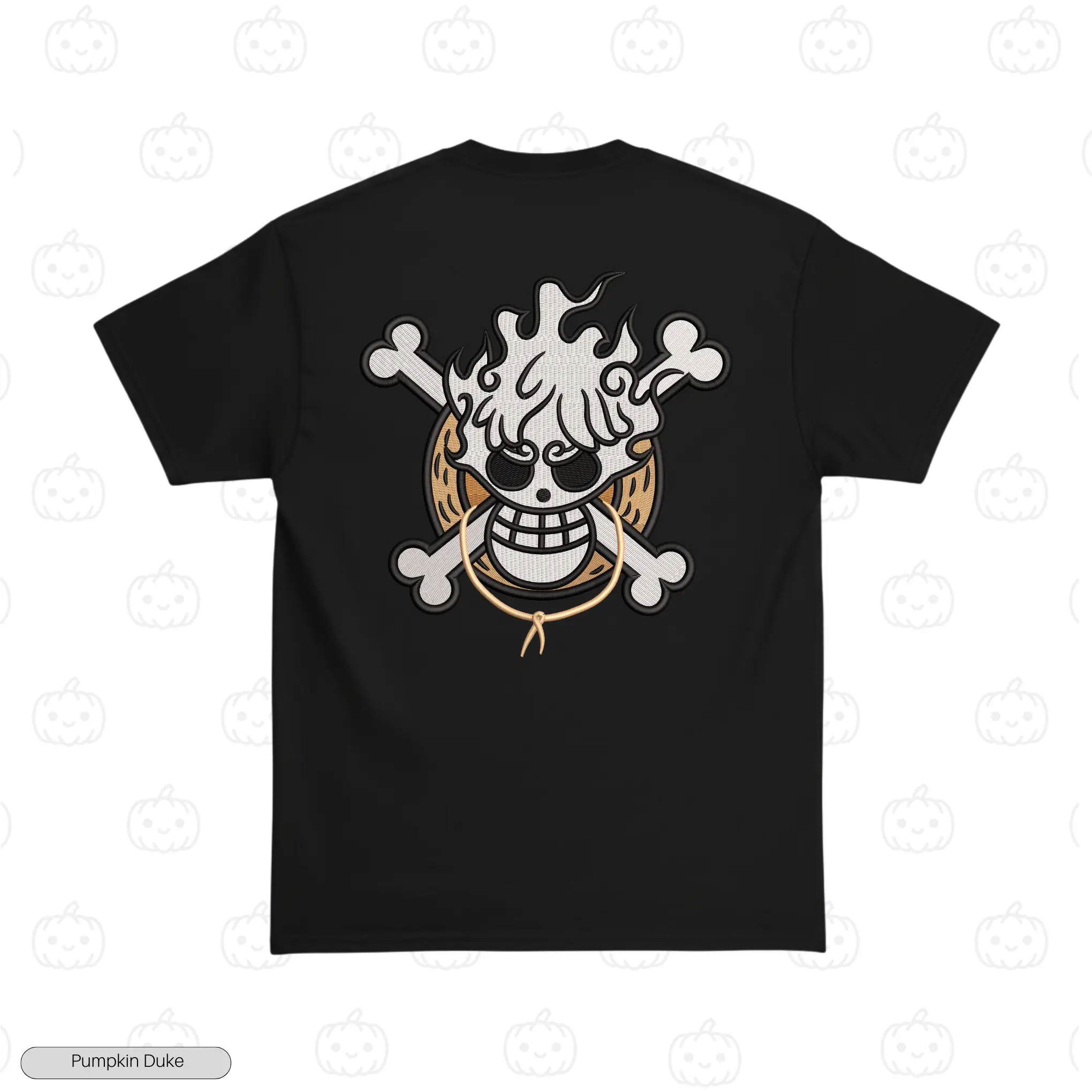 Luffy Gear 5 Logo Embroidery T-Shirt