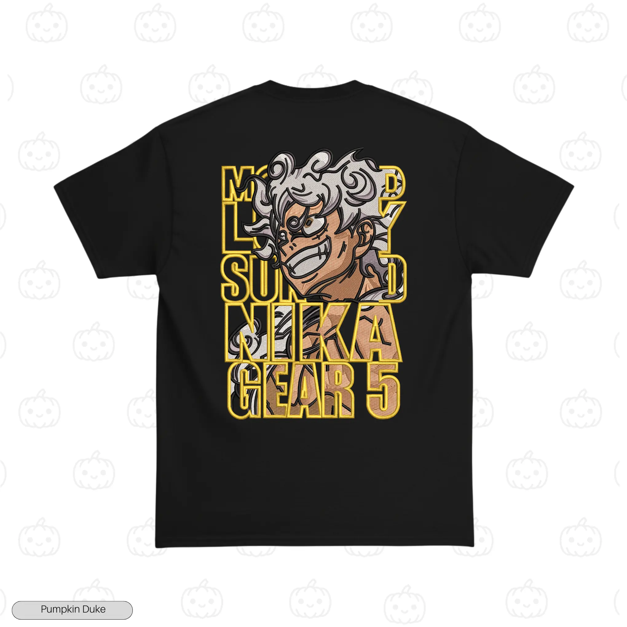 Luffy Gear 5 Nika Embroidery T-Shirt