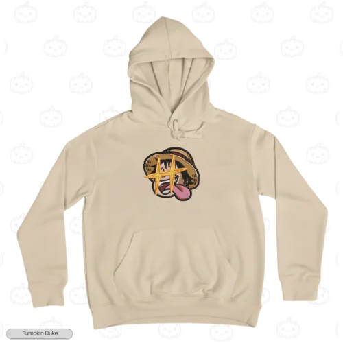 Luffy Shiny eyes Beige Front Embroidery Hoodie Luffy Shiny Eyes Embroidery Hoodie
