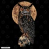 Owl Skull Embroidery Design Owl Skull Embroidery T-Shirt