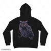 Purple Owl Embroidery Hoodie