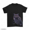 Purple Owl Black Logo Big Embroidery T-Shirt Purple Owl Embroidery T-Shirt