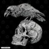 Raven Skull Embroidery Sweatshirt
