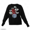 Six Eyes Cube Embroidery Sweatshirt