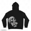 Skull With Money Embroidery Hoodie