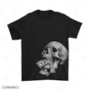 Skull With Money Black Logo Big Embroidery T-Shirt Skull With Money Embroidery T-Shirt