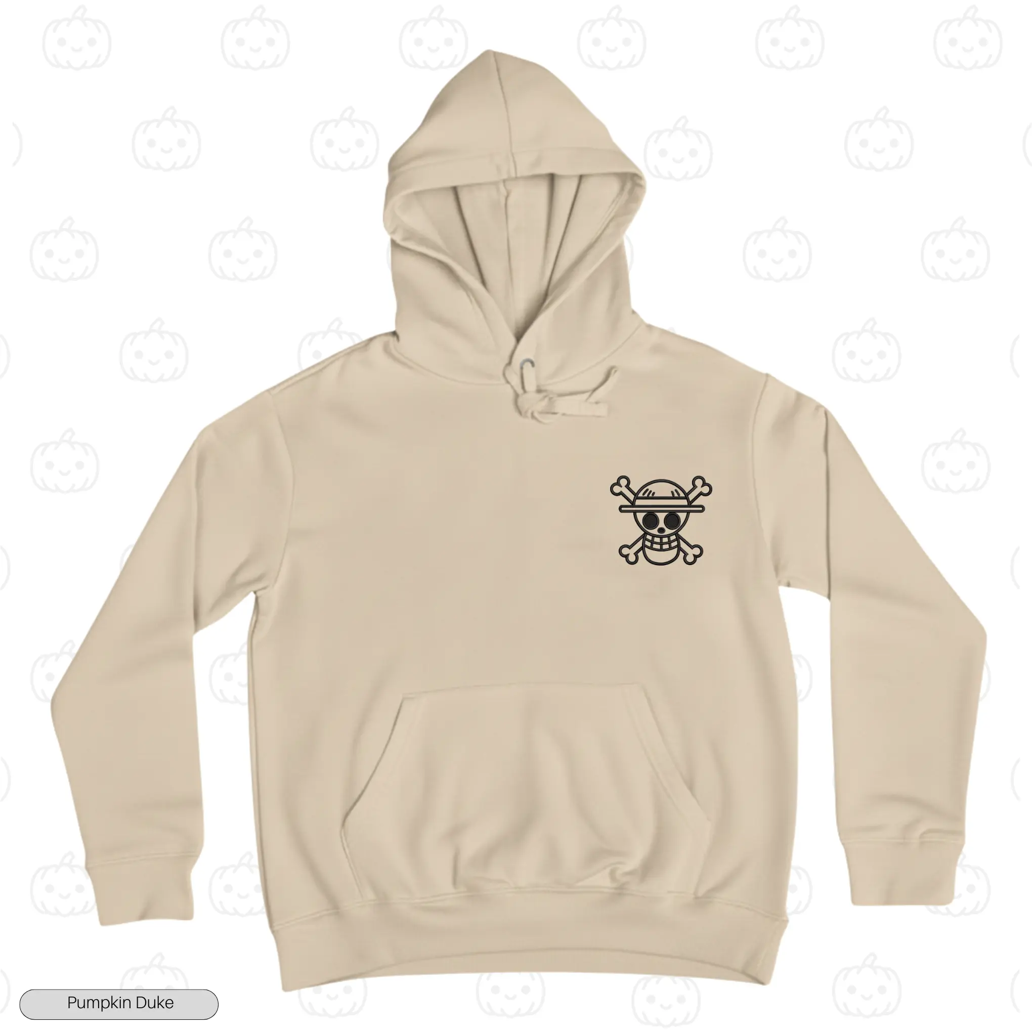 Straw Hat Logo Embroidery Hoodie