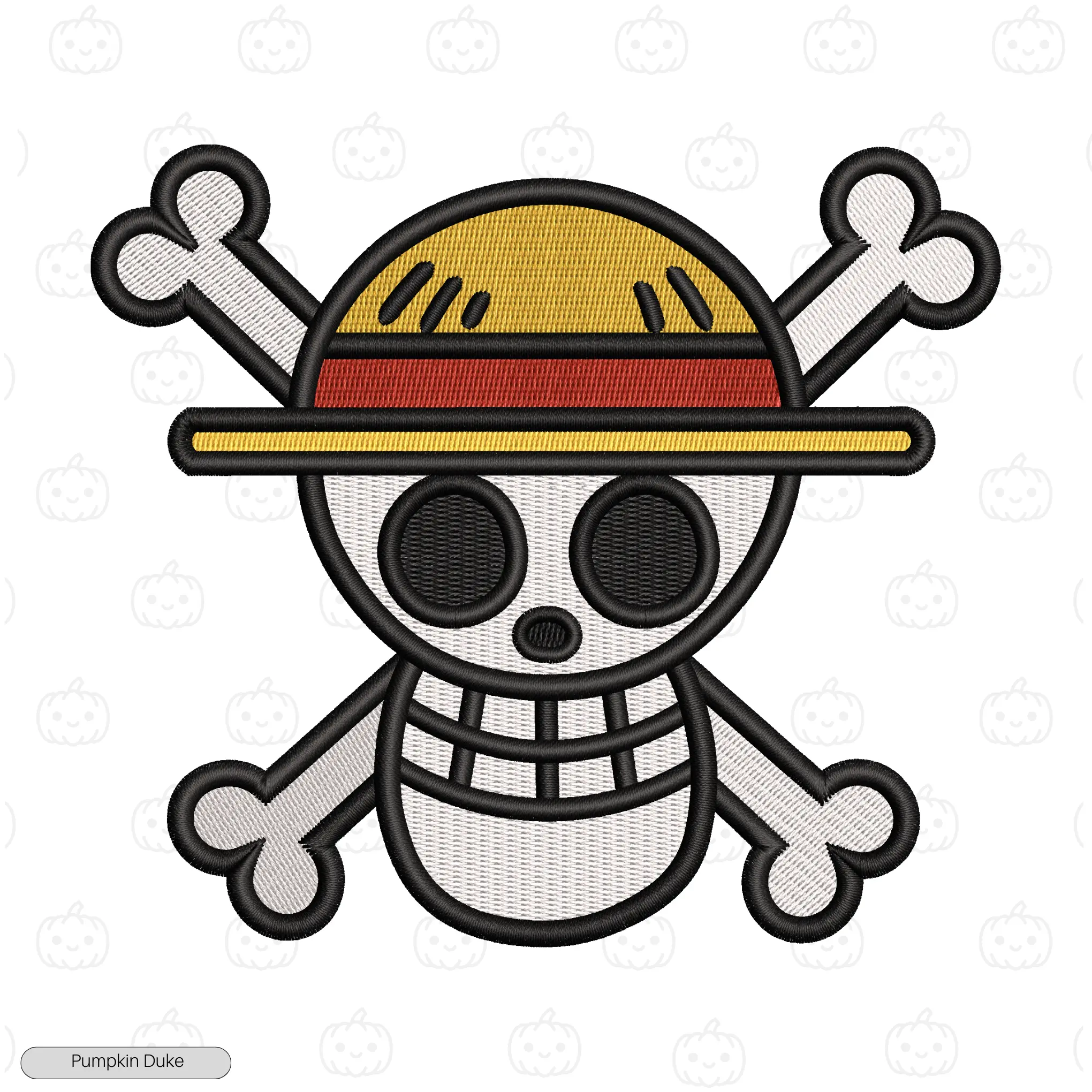 Straw Hat Logo V2 Embroidery Design Straw Hat Logo V2 Embroidery Hoodie