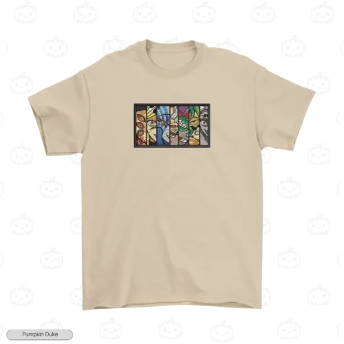 Upper Moons V1 Beige Front Embroidery T-Shirt Upper Moons V1 Embroidery T-Shirt